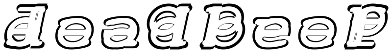 Ambigram for deadbeef in Miriammonoclm-boldoblique